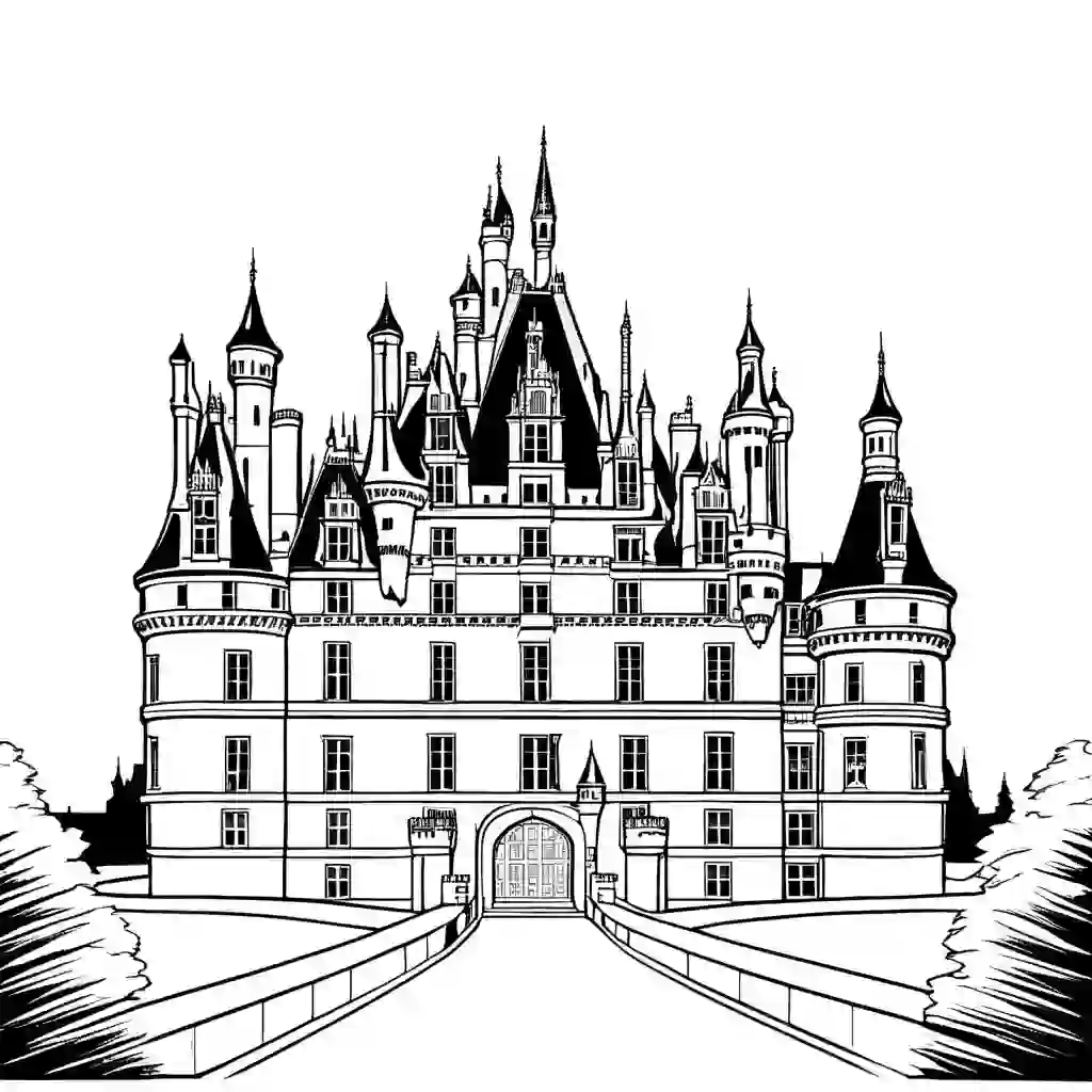 Chambord Castle coloring pages